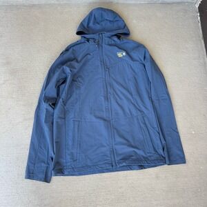 Mountain Hardwear Men's Blue Hooded Jacket XL Lightweight Windbreaker Full Zip